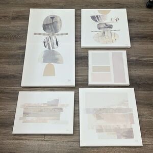 5 piece “Balance" Canvas Wall Art (new)